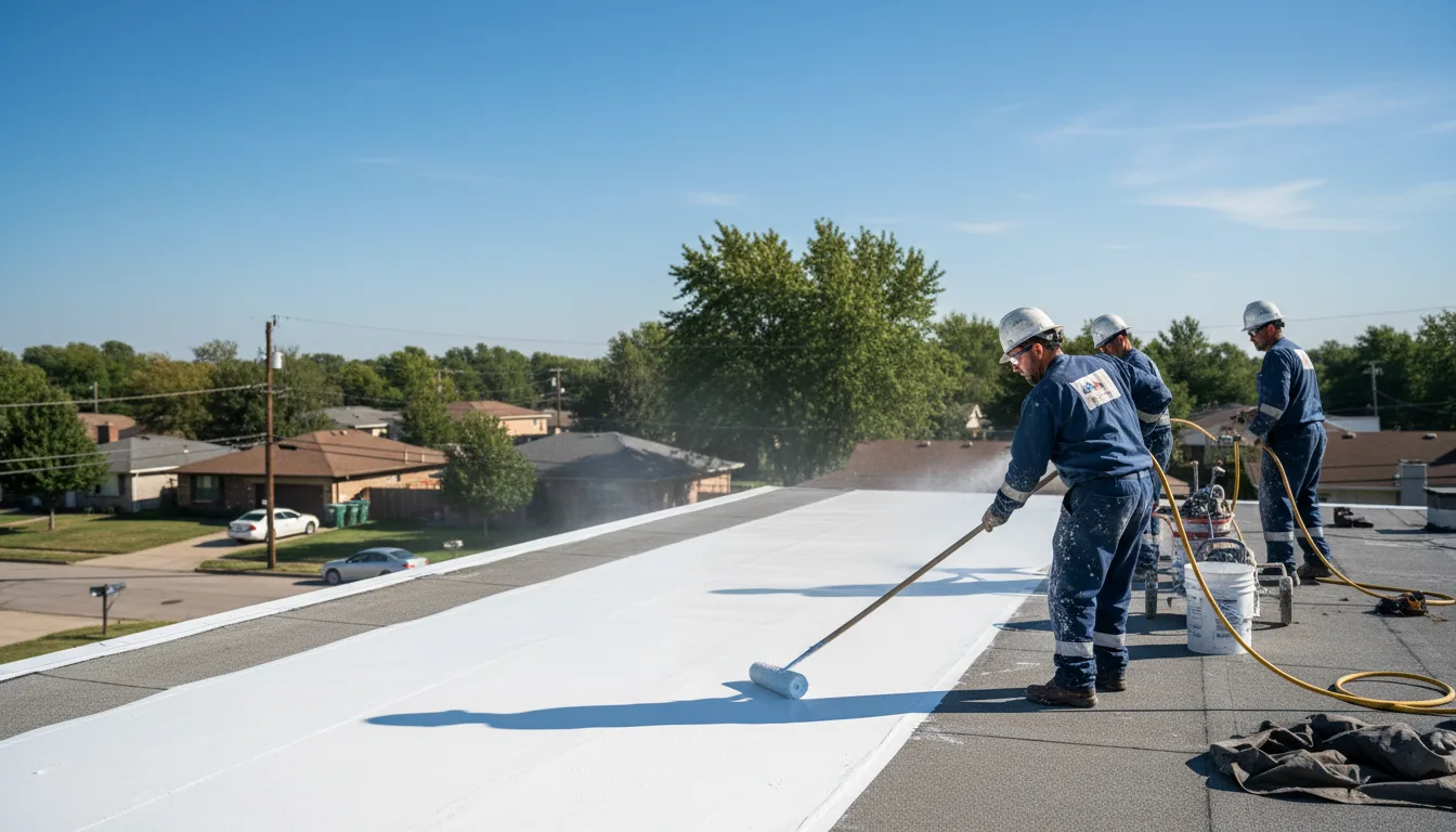 Commercial roof coating in Hedrick, IA near me